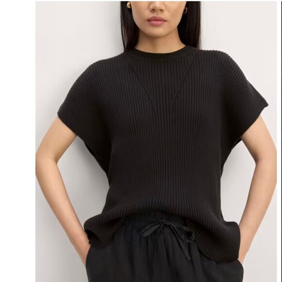 Everlane | The Cotton Knit Caftan Top - Picture 3 of 10